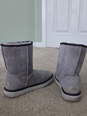 UGG Classic Short Boots in Light Gray